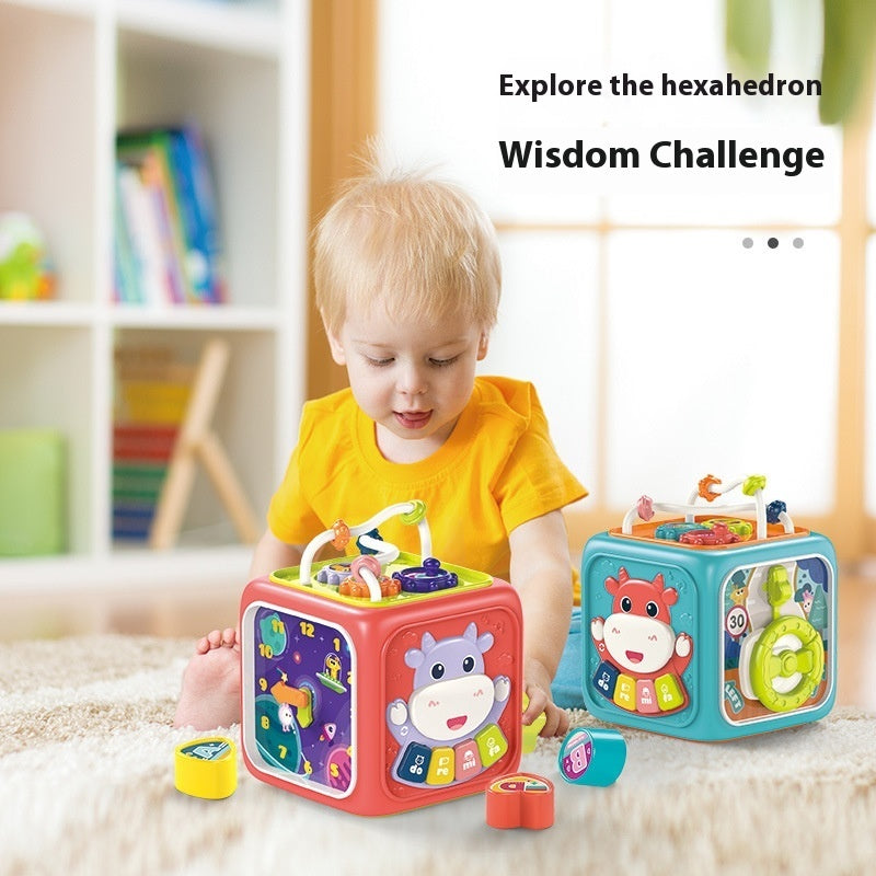 Tambor Musical Bebé Hexaedro 6 en 1 – Juguete Interactivo con Luces y Sonidos | Desarrollo Temprano