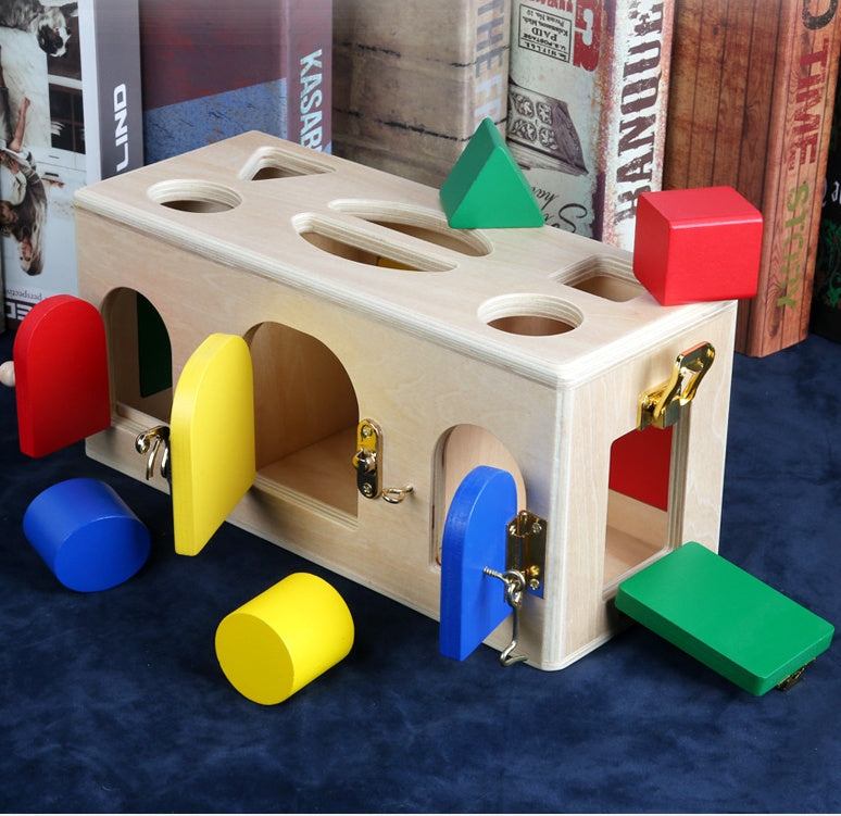 Caja Montessori de Bloques Encajables – Juguete Educativo de Madera para Preescolar | Desarrollo Cognitivo y Motricidad