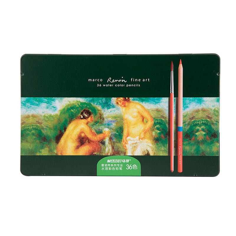 ⭐ Lápices de Colores Acuarelables Profesionales | 24 / 36 / 48 / 72 Colores | Mina 3.7 mm, Solubles en Agua, Caja Metálica – Ideal para Estudiantes, Artistas y Regalo