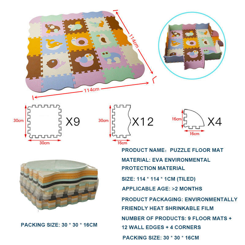 Alfombra de Gateo para Bebés EVA con Piezas Encajables – Tapete Infantil Antigolpes 1 cm