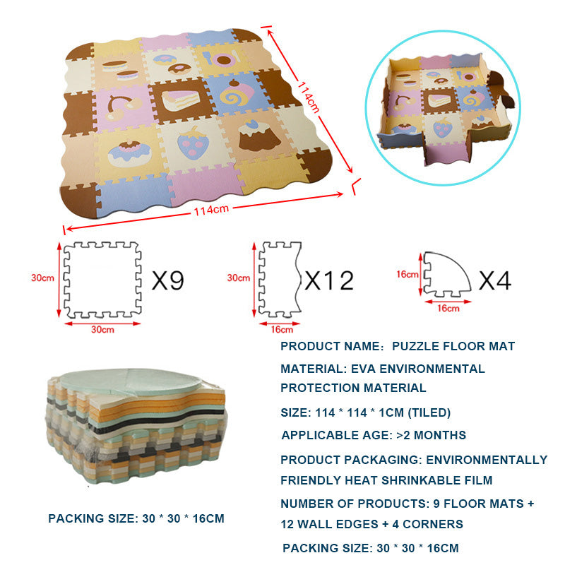 Alfombra de Gateo para Bebés EVA con Piezas Encajables – Tapete Infantil Antigolpes 1 cm