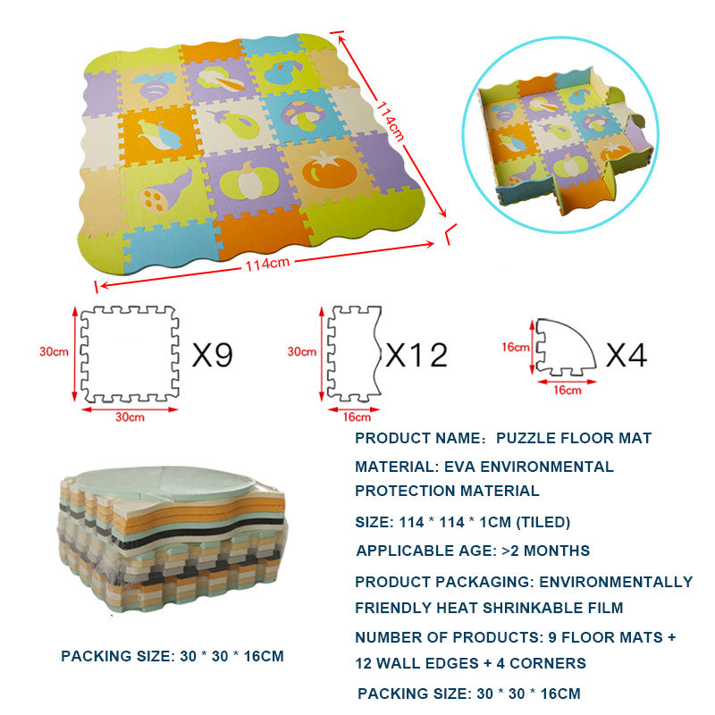 Alfombra de Gateo para Bebés EVA con Piezas Encajables – Tapete Infantil Antigolpes 1 cm