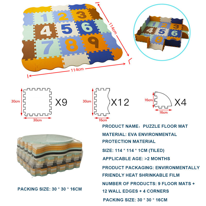 Alfombra de Gateo para Bebés EVA con Piezas Encajables – Tapete Infantil Antigolpes 1 cm
