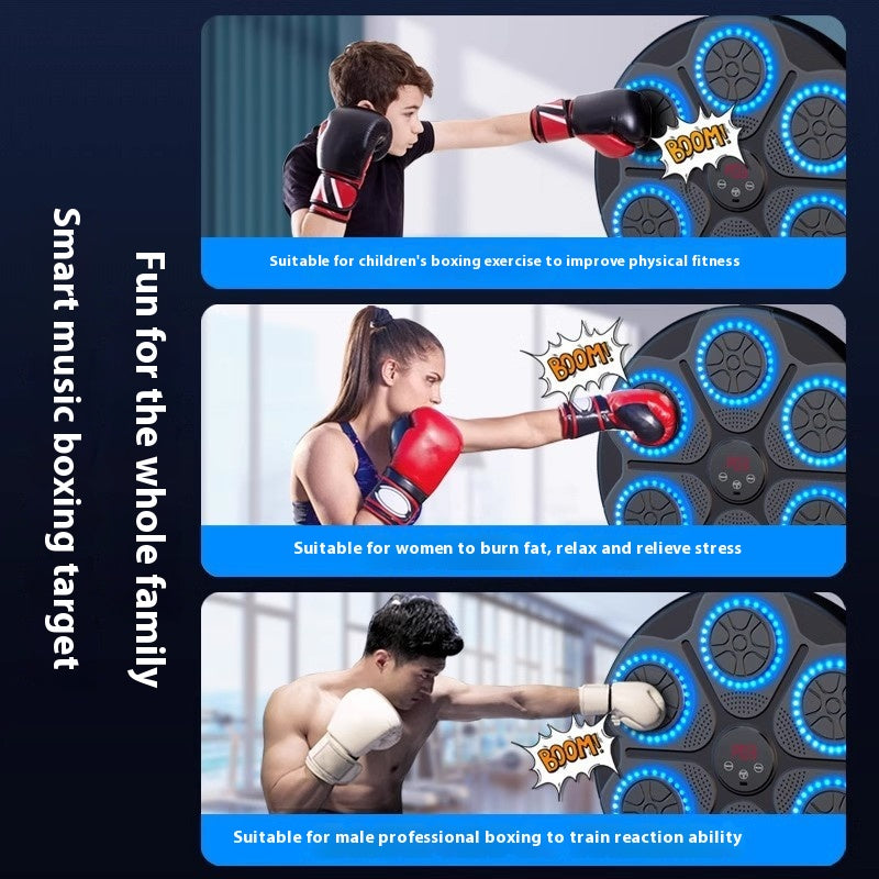 ⭐Máquina de Boxeo Musical con Luces RGB y Bluetooth | Entrenamiento en Casa, Velocidad Ajustable, Para Adultos y Niños | Kickboxing, Karate, Fitness