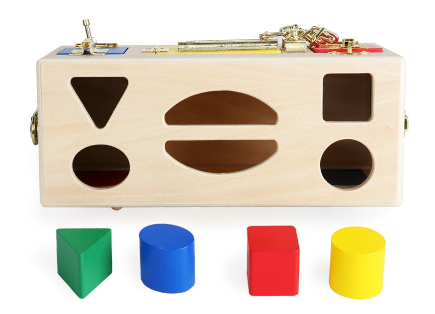 Caja Montessori de Bloques Encajables – Juguete Educativo de Madera para Preescolar | Desarrollo Cognitivo y Motricidad