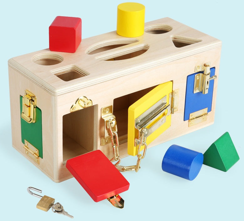 Caja Montessori de Bloques Encajables – Juguete Educativo de Madera para Preescolar | Desarrollo Cognitivo y Motricidad