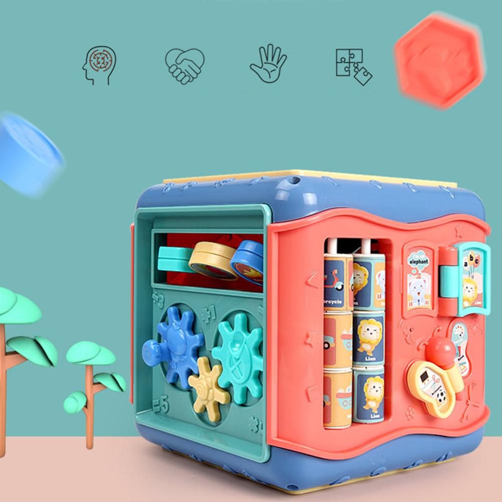 ⭐ Cubo Educativo Montessori 6 en 1 para Bebés | Hexaedro de Actividades con Laberinto, Engranajes, Formas y Aprendizaje Matemático