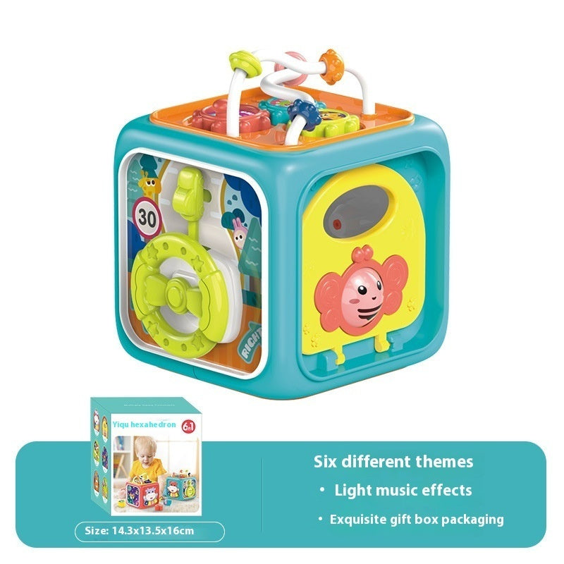 Tambor Musical Bebé Hexaedro 6 en 1 – Juguete Interactivo con Luces y Sonidos | Desarrollo Temprano