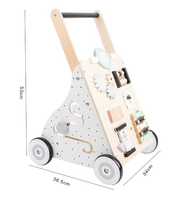 Andador Infantil de Madera Educativo – Carrito de Compras para Bebés y Niños | Juguete de Aprendizaje Temprano