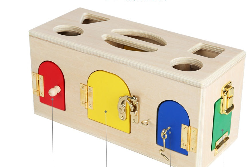 Caja Montessori de Bloques Encajables – Juguete Educativo de Madera para Preescolar | Desarrollo Cognitivo y Motricidad