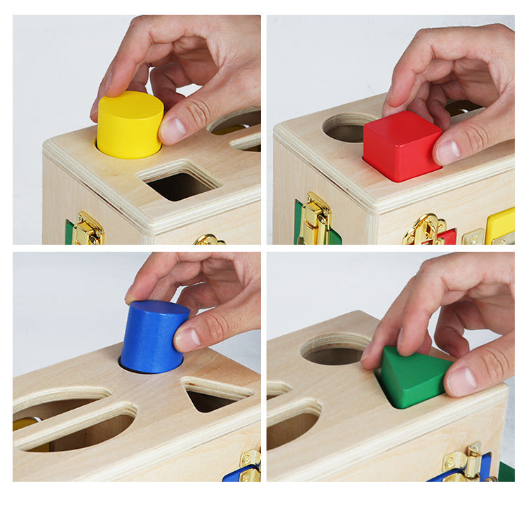 Caja Montessori de Bloques Encajables – Juguete Educativo de Madera para Preescolar | Desarrollo Cognitivo y Motricidad
