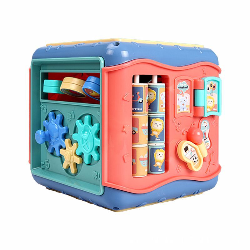 ⭐ Cubo Educativo Montessori 6 en 1 para Bebés | Hexaedro de Actividades con Laberinto, Engranajes, Formas y Aprendizaje Matemático