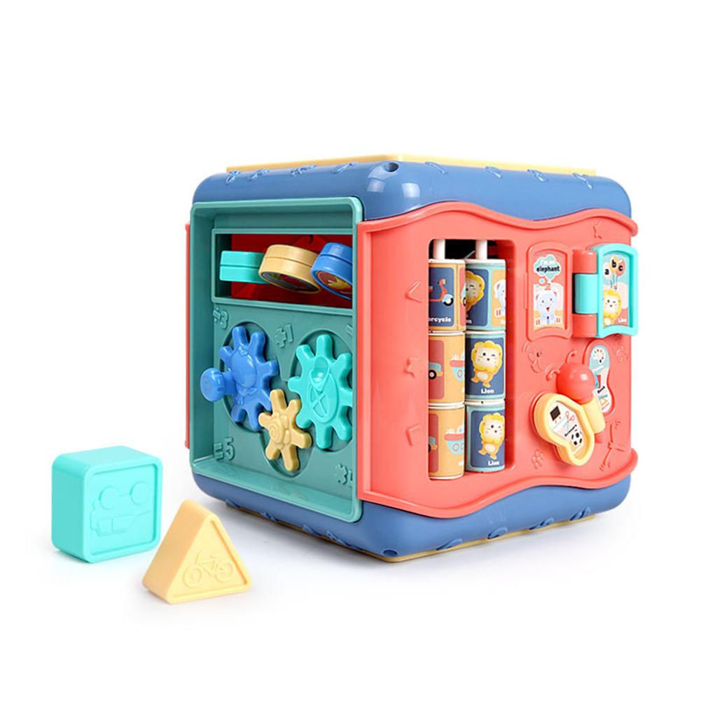 ⭐ Cubo Educativo Montessori 6 en 1 para Bebés | Hexaedro de Actividades con Laberinto, Engranajes, Formas y Aprendizaje Matemático