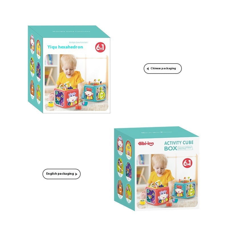 Tambor Musical Bebé Hexaedro 6 en 1 – Juguete Interactivo con Luces y Sonidos | Desarrollo Temprano