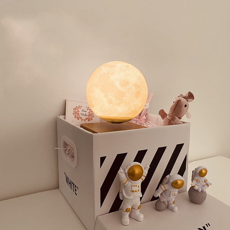 Lámpara Levitante Luna/Tierra con LED – Luz Nocturna Flotante con Control Inteligente y Set Decorativo de Astronautas | Regalo Premium