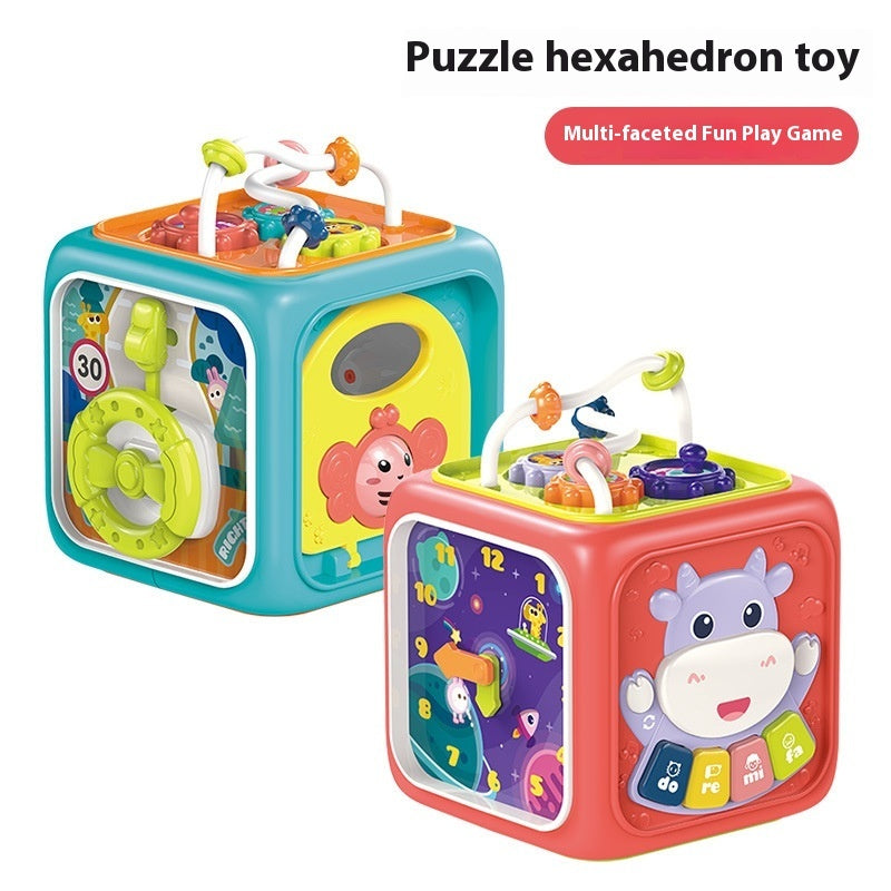 Tambor Musical Bebé Hexaedro 6 en 1 – Juguete Interactivo con Luces y Sonidos | Desarrollo Temprano