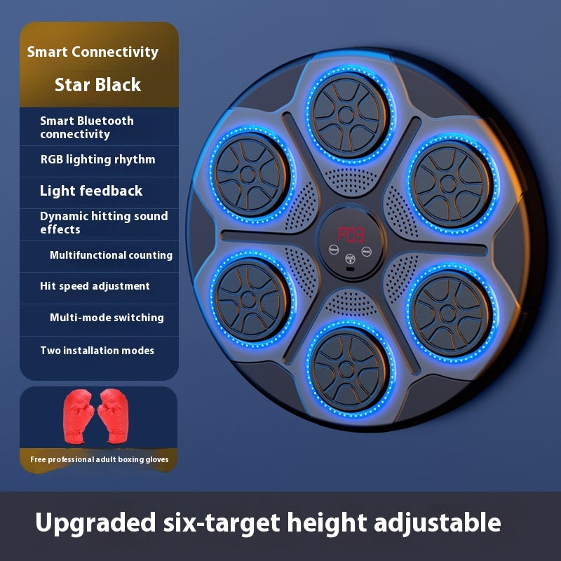 ⭐Máquina de Boxeo Musical con Luces RGB y Bluetooth | Entrenamiento en Casa, Velocidad Ajustable, Para Adultos y Niños | Kickboxing, Karate, Fitness