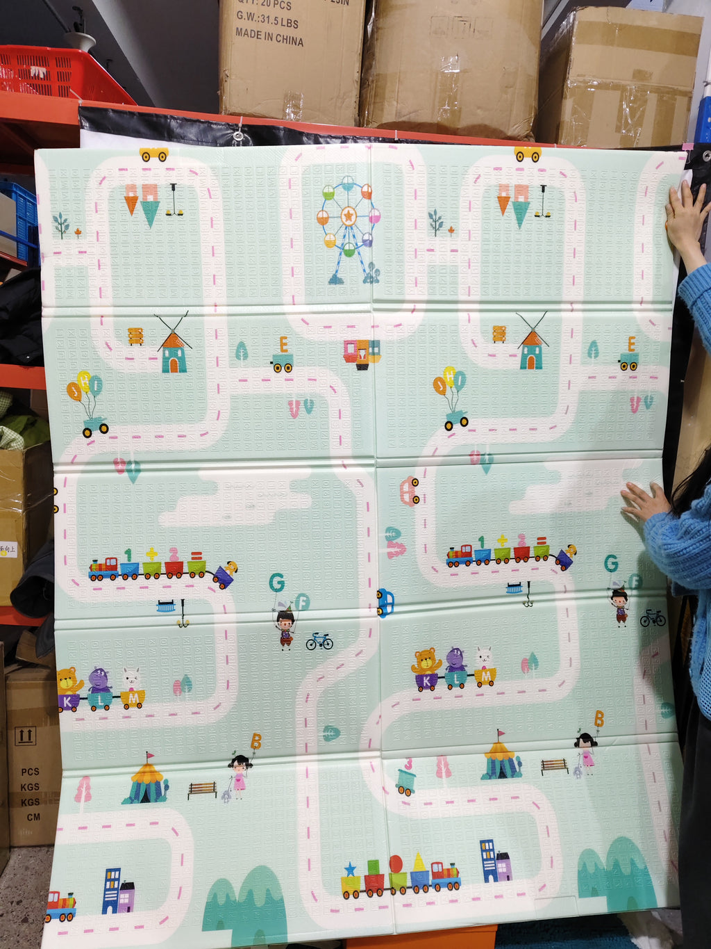 Alfombra Infantil Plegable para Bebés y Niños – Tapete Acolchado para Gateo y Juego | Uso en Salón