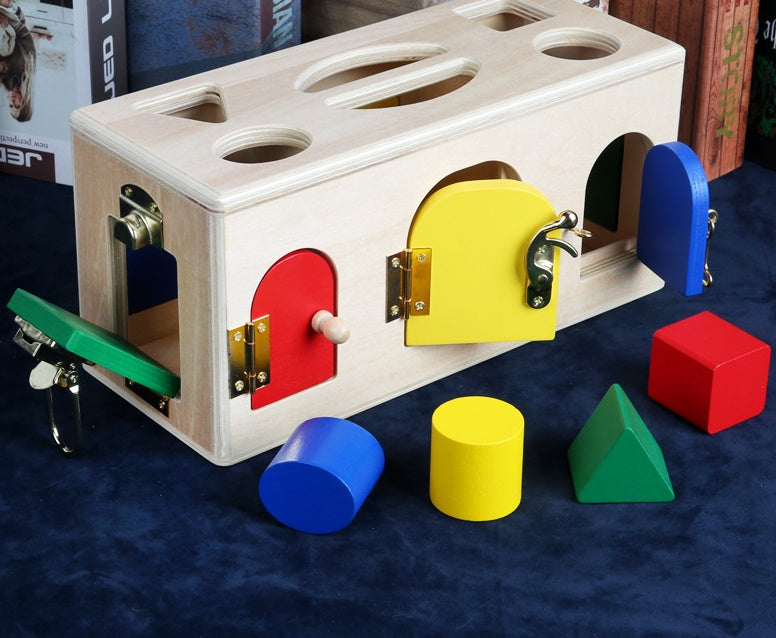 Caja Montessori de Bloques Encajables – Juguete Educativo de Madera para Preescolar | Desarrollo Cognitivo y Motricidad