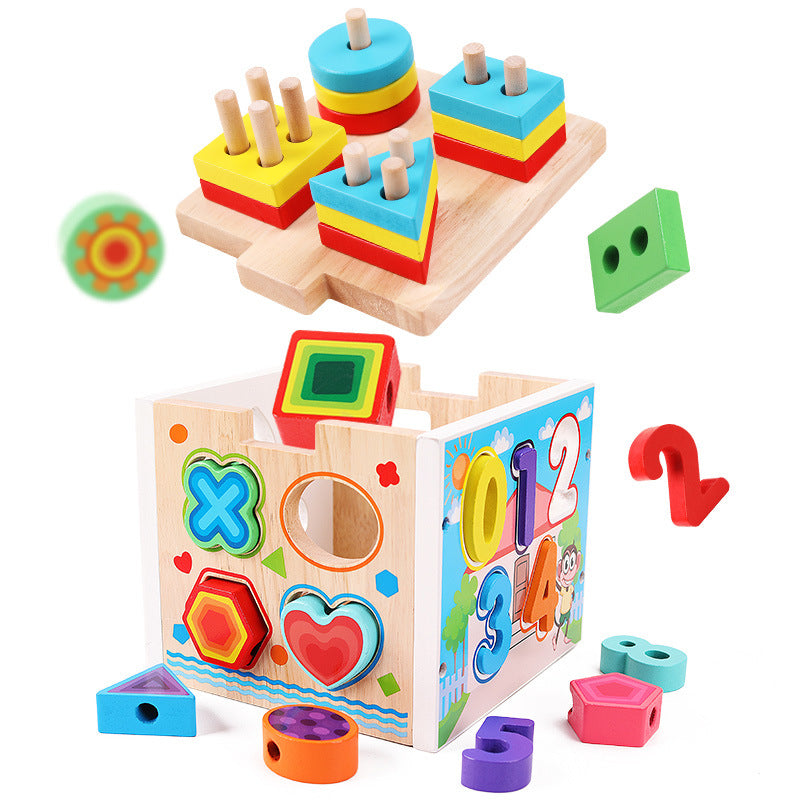 Rompecabezas Montessori de Madera – Juego de Encaje de Formas y Colores para Niños | Juguete Educativo 3–6 Años